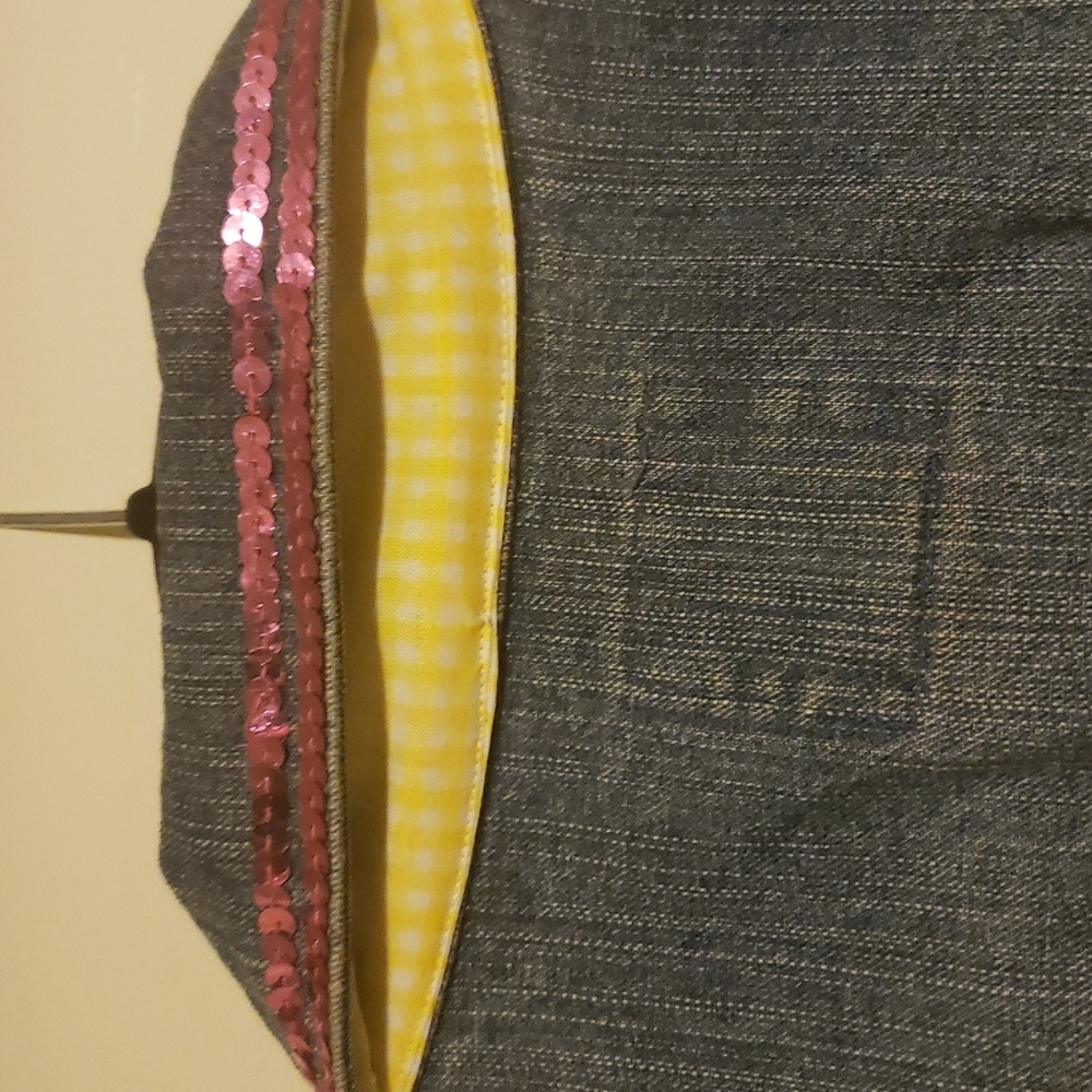 Old Navy Bedazzled Patchwork Denim Jacket Size Xxl - image 4